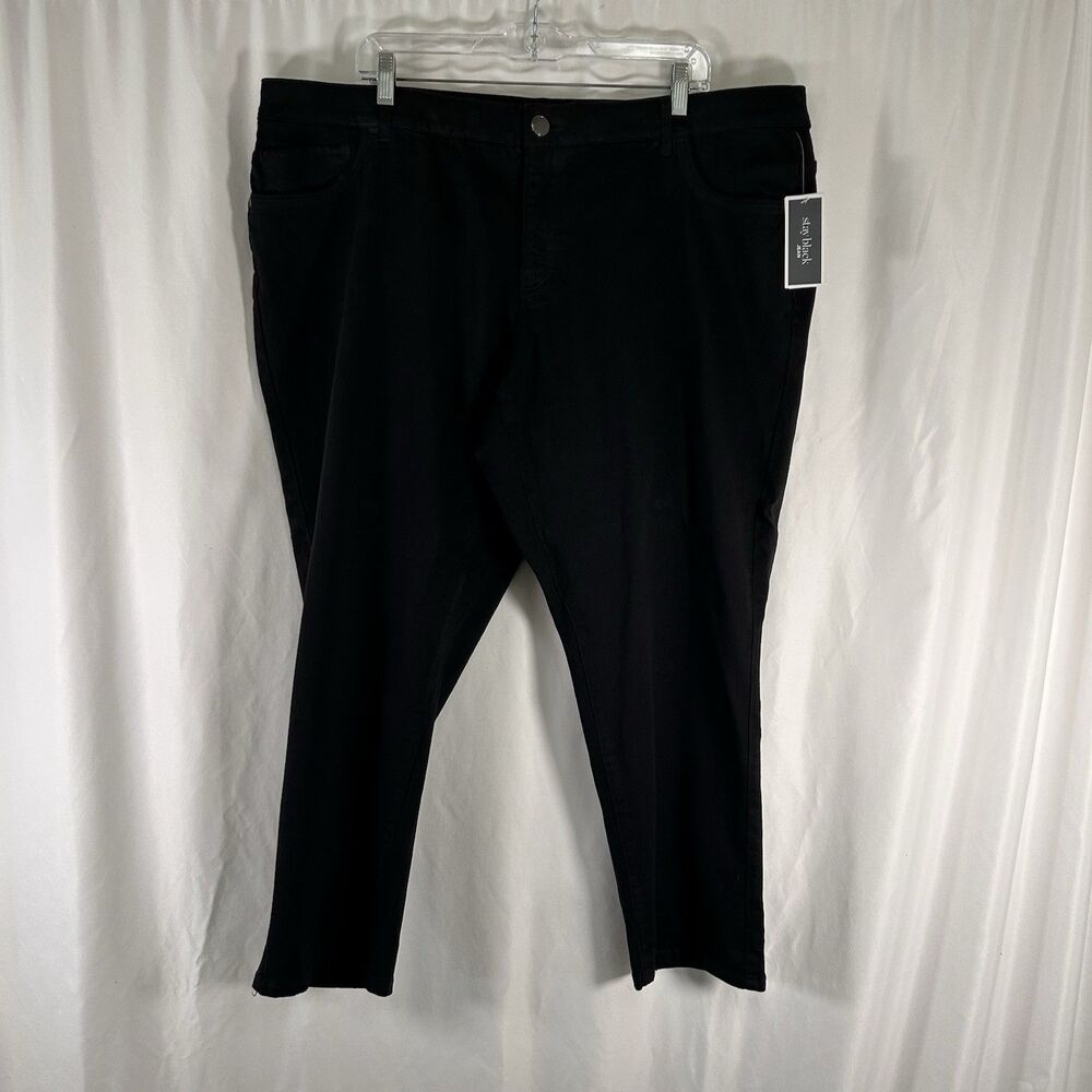 New CJ Banks Perfect Jeans Women's 22W Black Tapered Slimming Shaped Fit